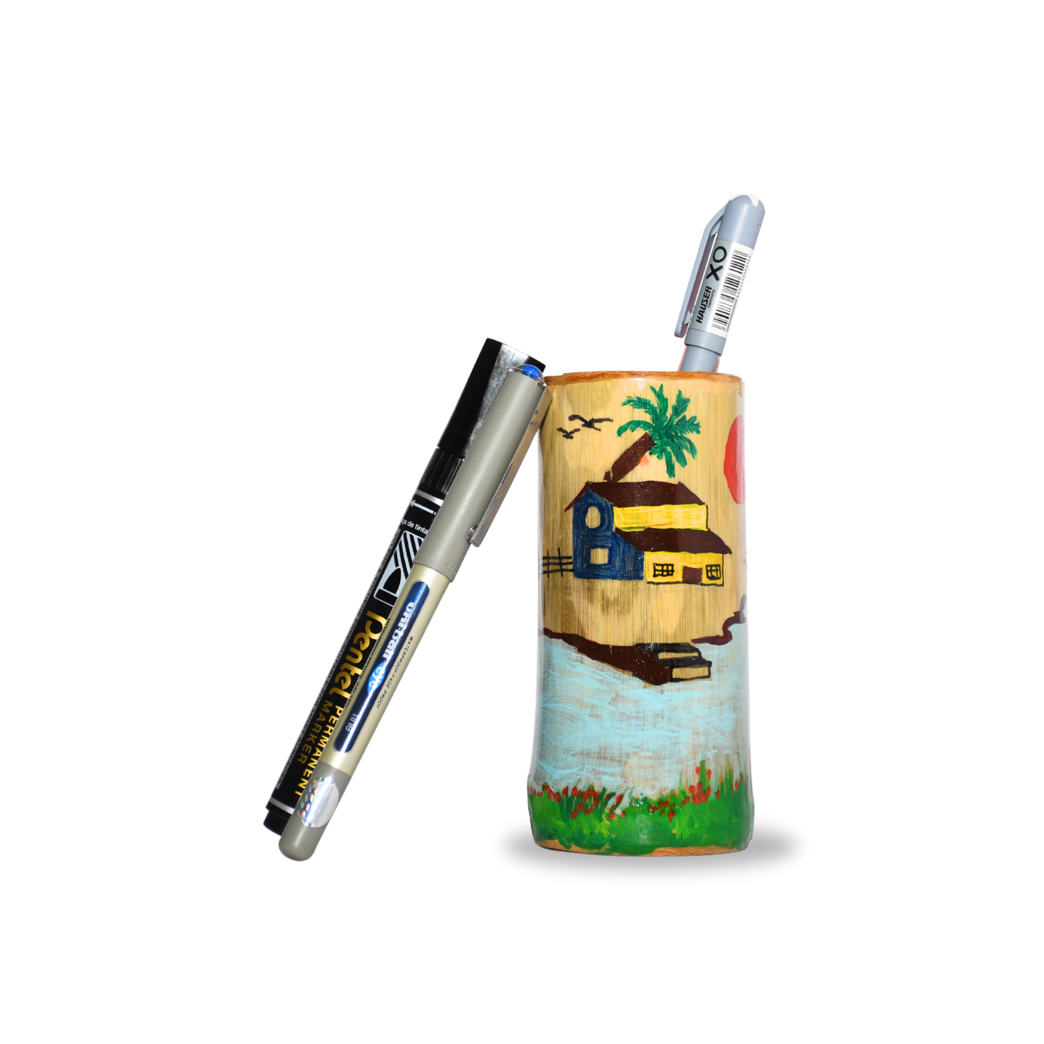 Bamboo Pen Stand