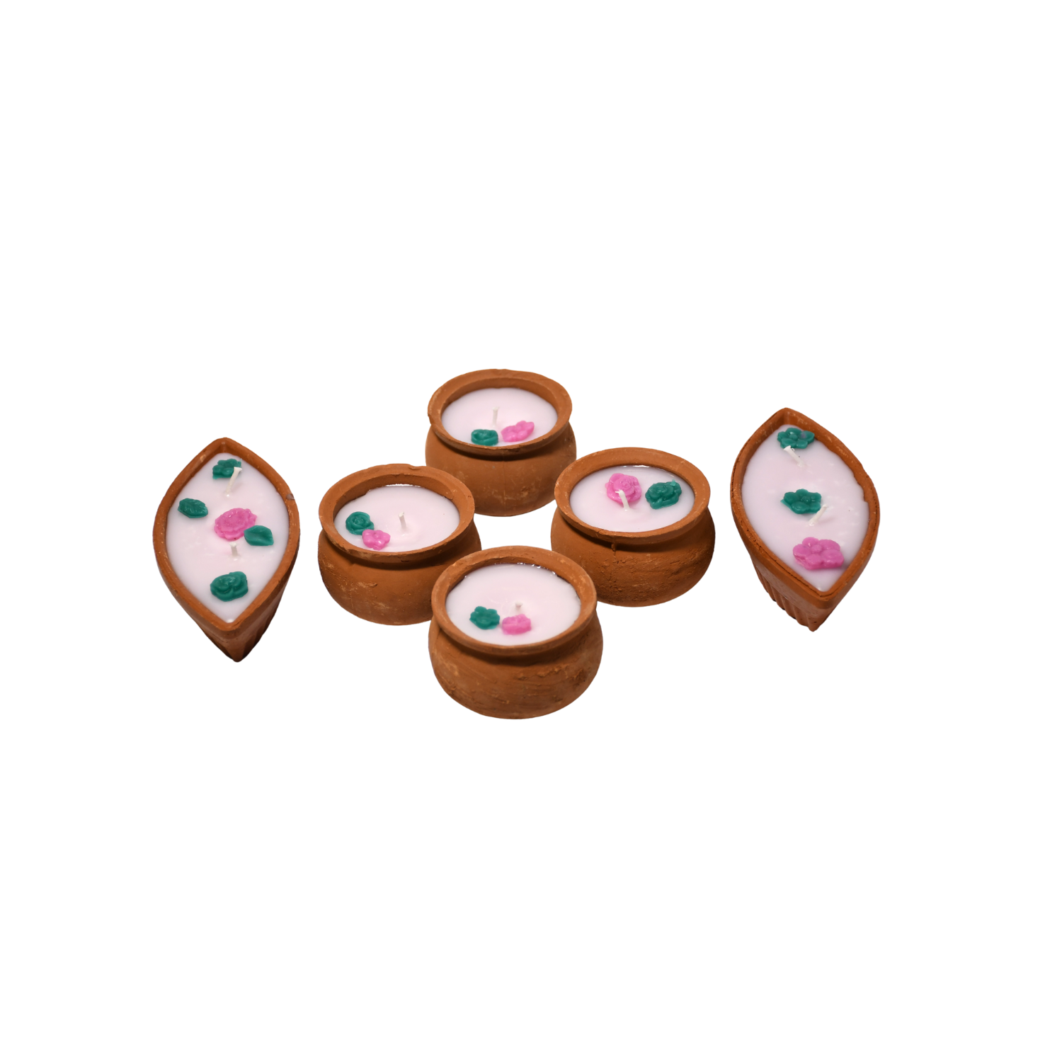 Wax Filled Terracotta Diyas